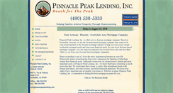 Desktop Screenshot of pinnaclepeaklending.com